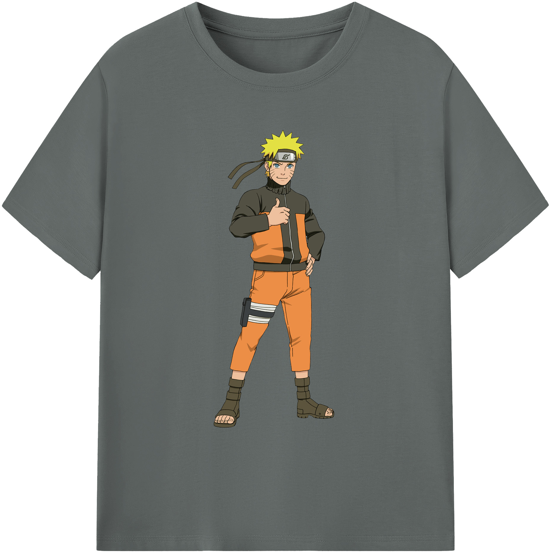 （画像用） NARUTO -ナルト- うずまき ナルト Uzumaki Naruto 綿100％ メンズ半袖Tシャツ｜肌触りやわらか＆通気性